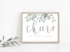 Cheers Drink Sign | Greenery