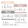 DUE SOON "Hello my Name is" Baby Name Tags