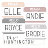 DUE SOON "Hello my Name is" Baby Name Tags