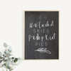 Autumn Skies Pumpkin Pies | Autumn | Fall Sign | Fall Quote| Calligraphy | chalkboard sign | Fall Decor Print | Modern Calligraphy |