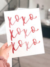 RED | bundle XOXO Valentines Day | Banner, Print, Cupcake Toppers | Galentines | February | Holiday Decor | Calligraphy| Instant Download |