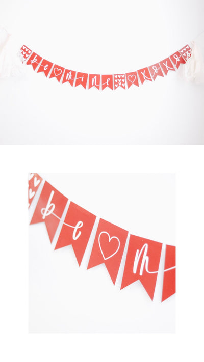 RED | bundle XOXO Valentines Day | Banner, Print, Cupcake Toppers | Galentines | February | Holiday Decor | Calligraphy| Instant Download |