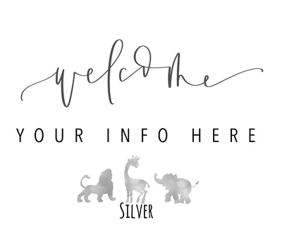 WILD ONE WELCOME Party Sign | First Birthday | Wild Animals Party | Safari | Zoo | Welcome Birthday Party | Bridal Shower