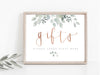 GOLD GIFTS shower Sign | Gift Printable | Baby shower | Bridal Shower | Wedding Gift sign |Decorations | Greenery | Calligraphy | Modern |
