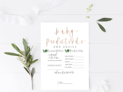TROPICAL GOLD Baby Shower GAMES | Celebrity Baby Names | Baby Predictions | Tropical baby shower| Modern Calligraphy | Maternity | 2 games