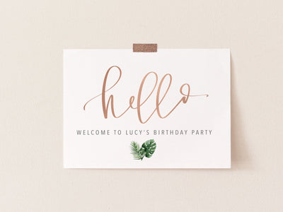 HELLO WELCOME Party Sign | Welcome Sign | Housewarming party | Baby Shower | Birthday Party | Baby | Bridal | Maternity | Digital Download